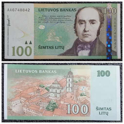 100 лит Литва 2007 г. (АА серия)