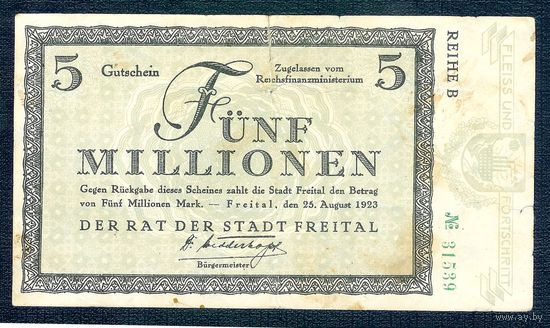 Германия, 5 миллионов марок 1923 год.