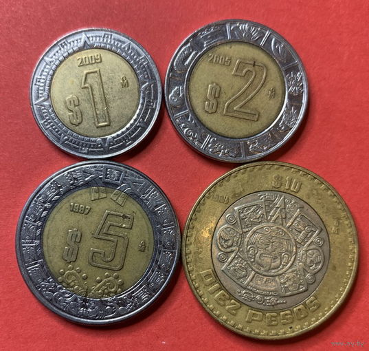 Мексика, 4 монеты биметалл