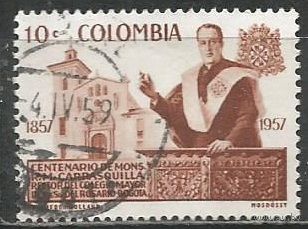 Колумбия. 100 лет со дня рождения Р.М.Кориокилса. Писатель. 1959г. Mi#845.