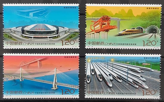 2017 Развитие высокоскоростной железной дороги Китай