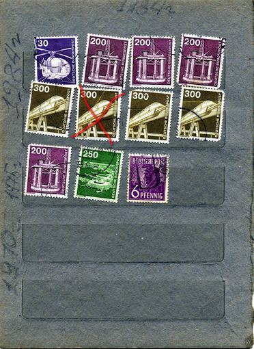 ФРГ, 1975,  ПРОМЫШЛЕННОСТЬ, ТЕХНИКА, СБОРНЫЙ ЛОТ  , 11м т по 10 коп ш  гашеная