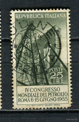 Италия - 1955 - Всемирный нефтяной конгресс в Риме 25L - [Mi.941] - 1 марка. Гашеная.  (Лот 33Gk)-T2P45