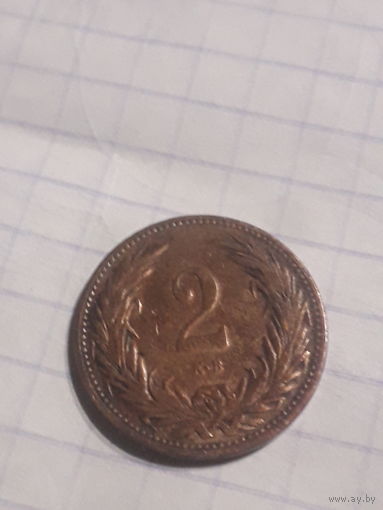 ВЕНГРИЯ 2 геллера 1895 год