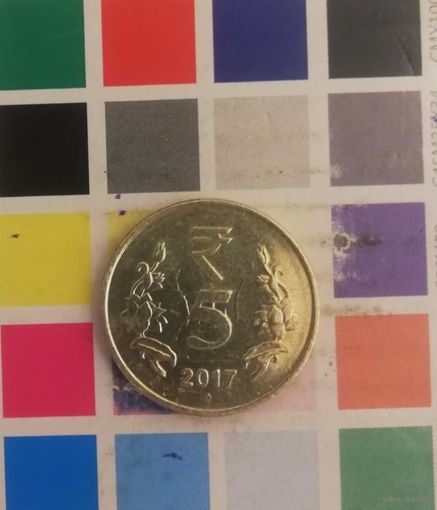 Индия 5 рупий 2017