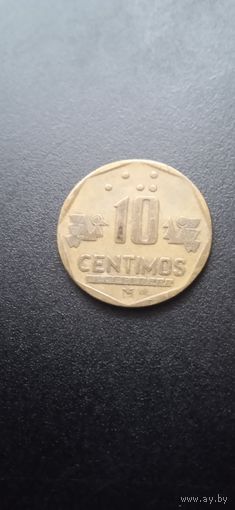 Перу 10 сентимо 1993 г.