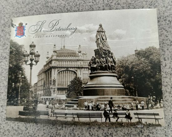 Календарик карманный 2017 Санкт-Петербург. Памятник Екатерине ||. Фото конца 1900-х