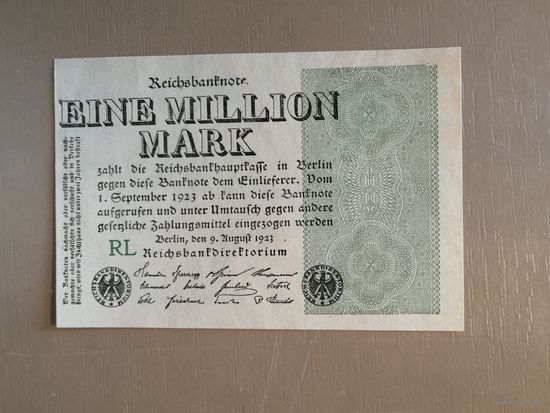 Германия, 1000000 марок, 1923 год, Берлин, Ro.101a, в/з Hakenstern