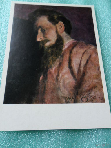 Открытка Репин И.Е. (1844-1930). Портрет художника Владимира Карловича Менка. 1884. Государственная Третьяковская галерея