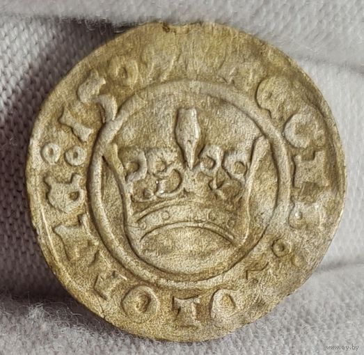 Полугрош коронный 1/2 гроша 1509 года Сигизмунд I, Краков, Польша