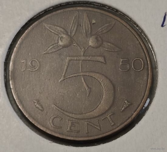 Нидерланды 5 центов, 1950