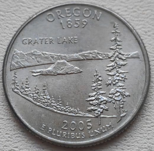 США 25 центов (квотер) 2005 P Oregon