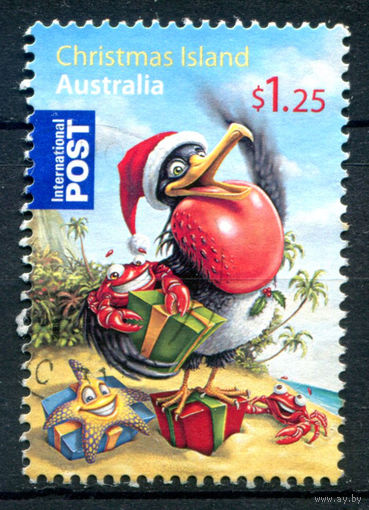 Рождественские острова - 2009г. - Рождество - 1 марка - полная серия, гашёная [Mi 652]. #3-WB-95-A-2