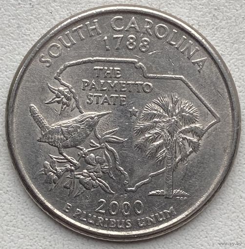 США 25 центов (квотер) 2000 г. P. Штат Южная Каролина