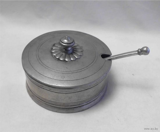 СЫРНИЦА Ёмкость для пармезана Икорница Сахарница Пьютер Антикварное олово Италия Cosi Tabellini