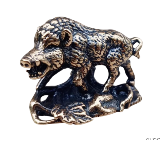 Статуэтка миниатюра Кабан Бронза