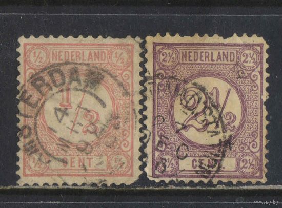 Нидерланды 1894 Номинал Стандарт #30b,33b