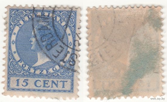 Нидерланды (Mi) NL 156A 15 цент 1924-1944 год Queen Wilhelmina - (1880-1962) без ВЗ (1) (m35)