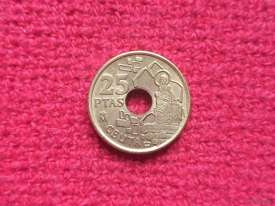 Испания 25 песет 1998 г. Автономный город Суета.