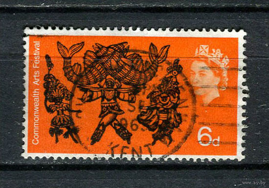 Великобритания - 1965 - Фестиваль искусств 6Р - [Mi.392x] - 1 марка. Гашеная.  (Лот 37HH)-T41P28