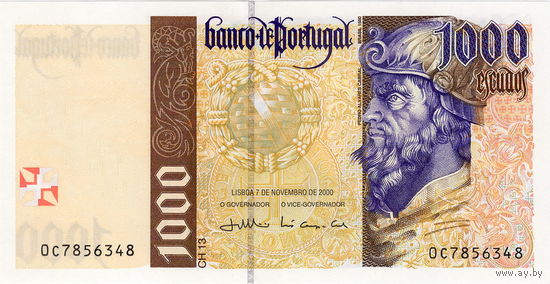 Португалия, 1 000 эскудо, 2000 г. UNC