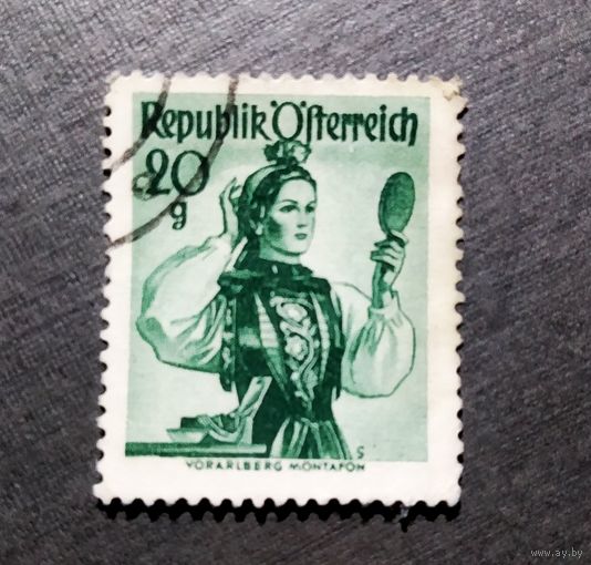 Марки Австрия 1948 год Национальный костюм