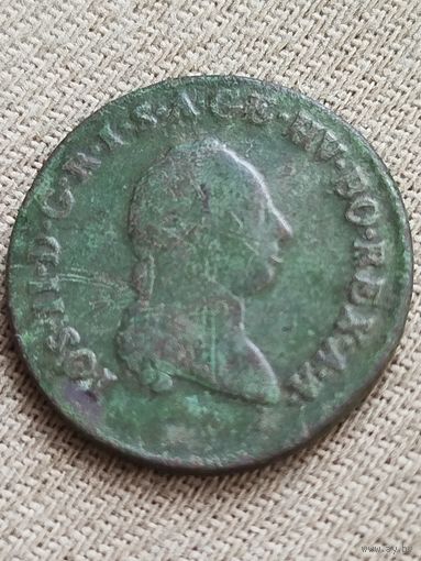 Распродажа - 1 крейцер 1790г "S".,Австрия,ИОСИФ 2