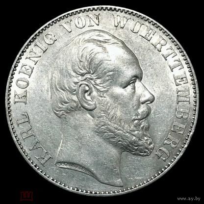 Талер 1871 победный Вюртемберг