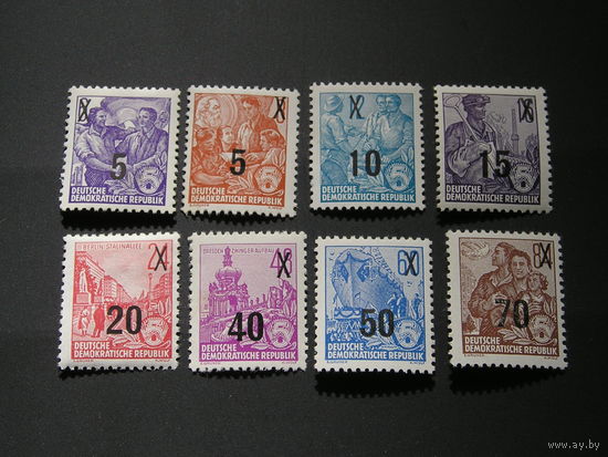 ГДР 1954 Пятилетний план, надпечатка
