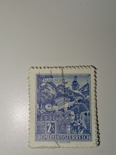 Марка Австрия 1968 год Архитектура