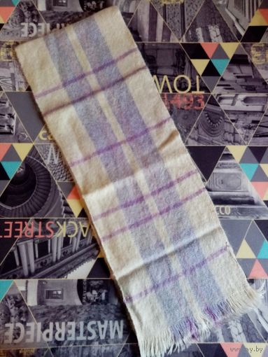 Шарф шерстяной СССР 24 х 140 см