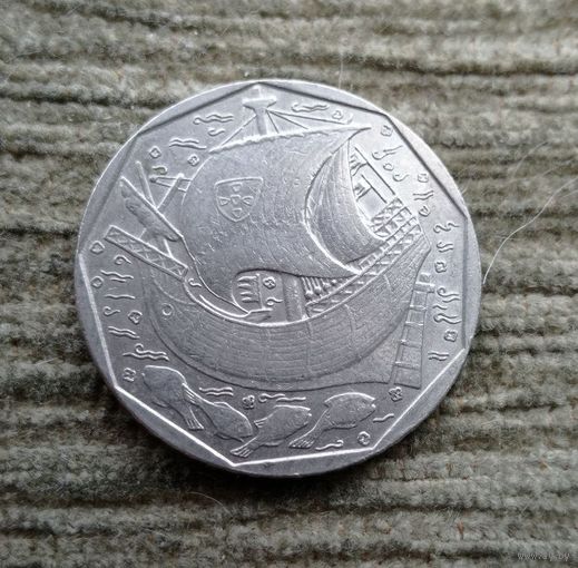 Werty71 Португалия 50 эскудо 1988 Корабль Рыба