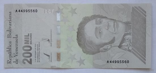 Венесуэла 200000 боливар 2020 г.