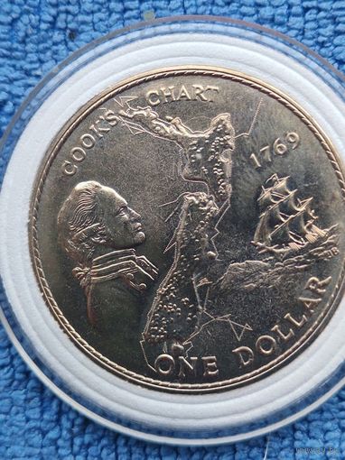 Монета 1$ 1969 год Новая Зеландия