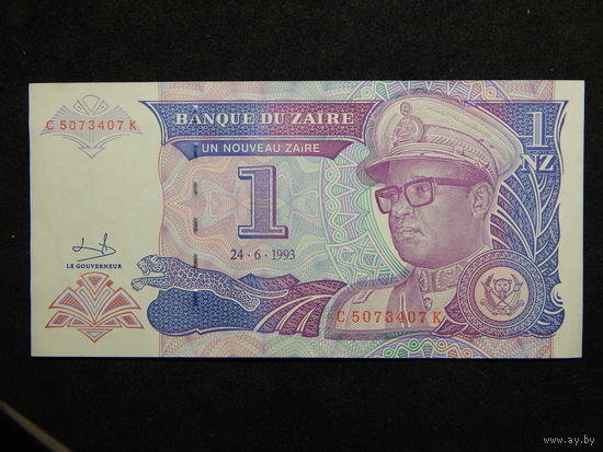 Заир 1 новый заир 1993г.UNC