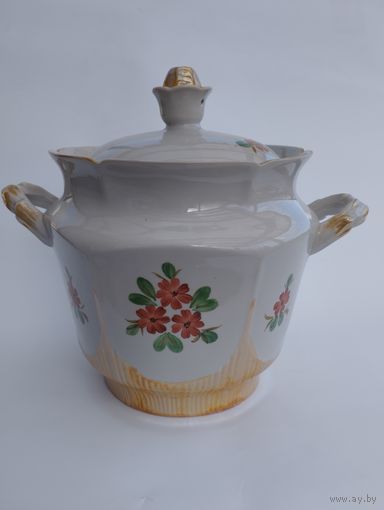 Супница, Березновский межколхозный фарфоровый завод, Расписной фарфор, СССР