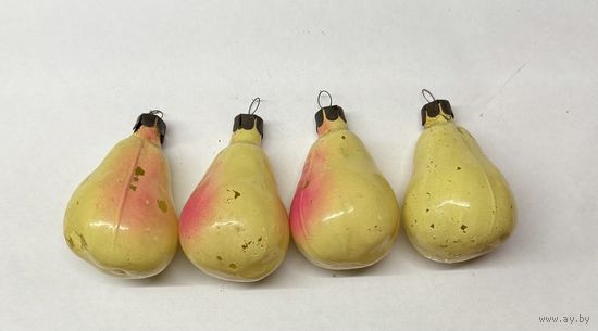 Елочная игрушка груша СССР цена за все