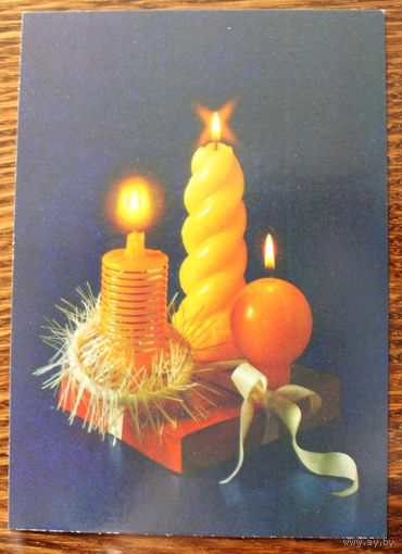 Фотокомпозиция Н. Агладзе (свечи) Чистая. 1991 г.