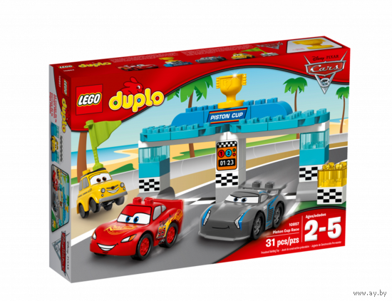 РЕТРО-ЭКСКЛЮЗИВ!  Lego Duplo Гонка за Кубок Поршня 10857