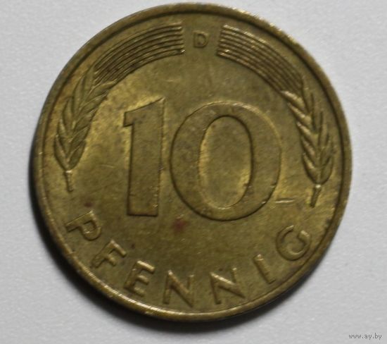 Германия, 10 пфеннингов, 1982 год