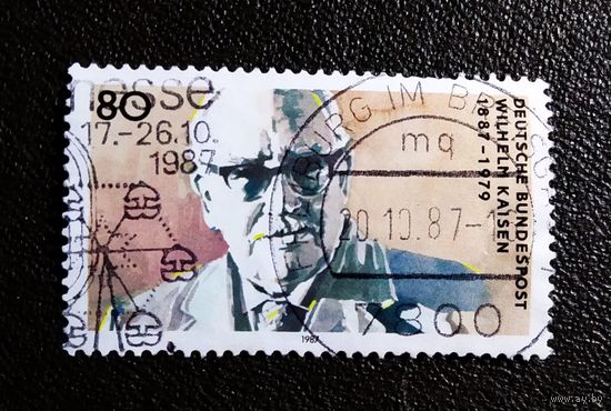 Марка Германия 1987 год Вильгельм Кайзен