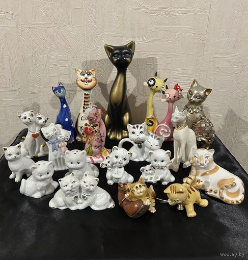 Статуэтки Игрушки Фигурки Котята Кошки Коты Пара Копилки Фарфор Керамика Дерево Металл Ручная работа Hand made Коллекция Котиков