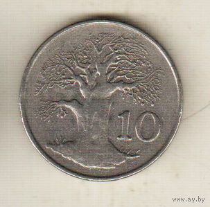 Зимбабве 10 цент 1980