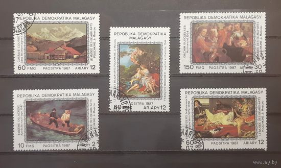 Мадагаскар. 1987 год. Живопись Пушкинского музея (5 марок)