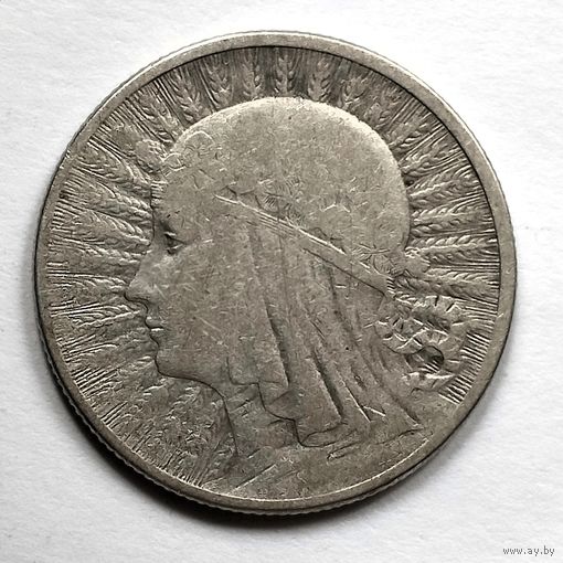 2 злотых, 1934 год. Ядвига. С клеймом под лапой. VF.