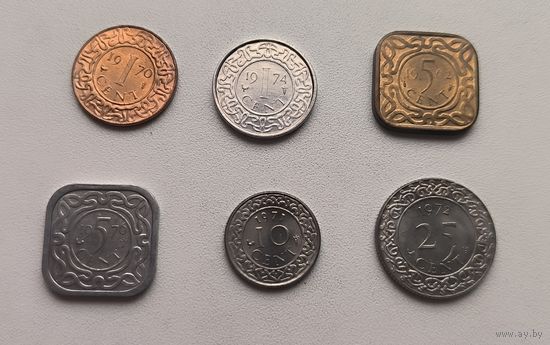 6 монет Суринам с 1 рубля