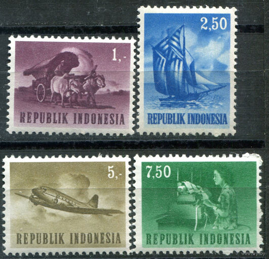 Индонезия - 1964г. - транспорт и движение - 4 марки - полная серия, MNH [Mi 450-453]. #4-W2-Z-1-13