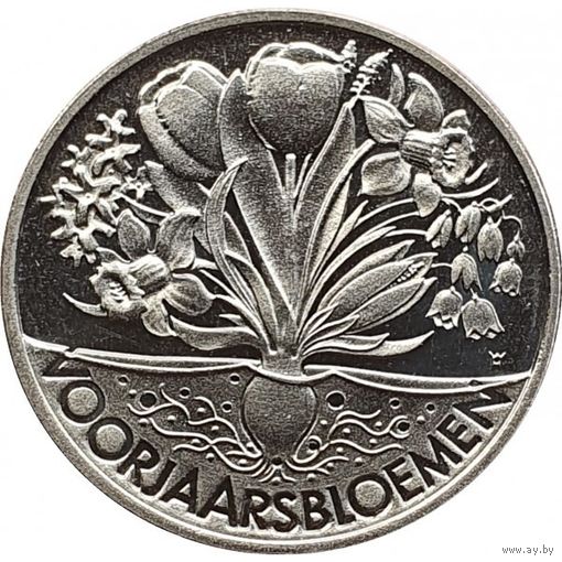 Нидерланды 1 ЭКЮ, 1996 Весенние цветы UNC конверт