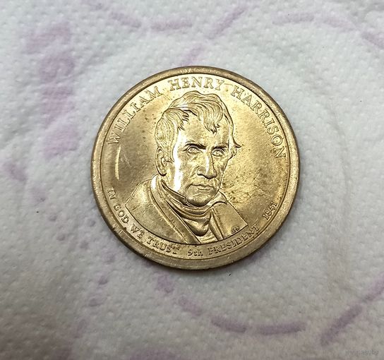 США 1 доллар 2008 года. 9 президент Харрисон.САМАЯ НИЗКАЯ ЦЕНА!!!