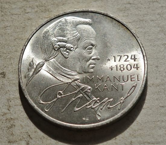 1974 год серебро 5 марок Германия
